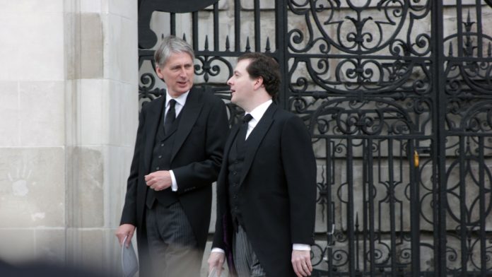 George Osbourne walking out of Number 10.