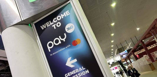 Pay360 sign outside the event