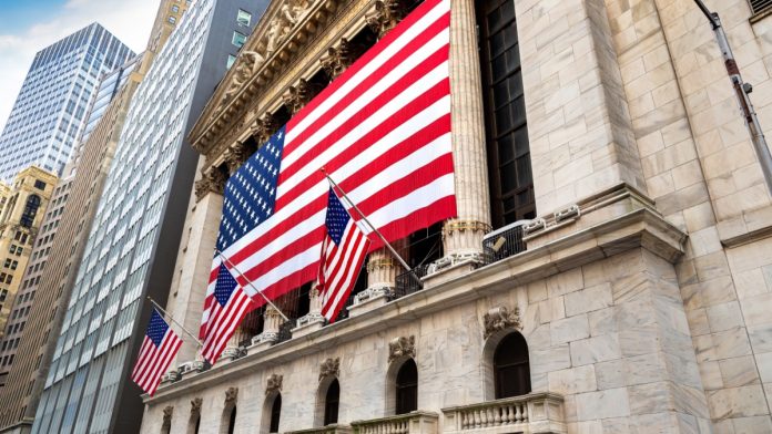 NEW YORK CITY, USA - MARCH 15, 2020: New York Stock Exchange building at Wall Street in Manhattan, New York City, USA.