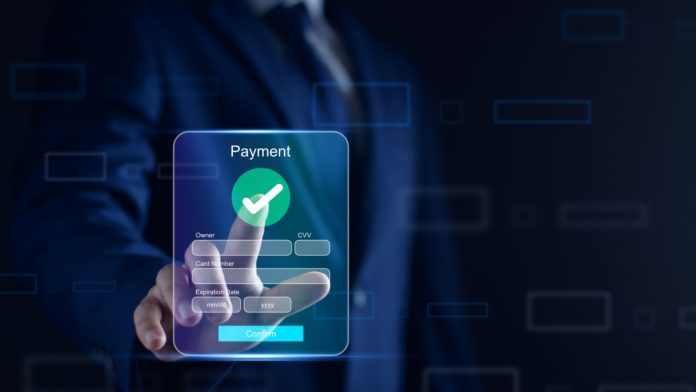 Digital online payment concept. Business people using mobile smart phone, online payment, banking, online shopping. Technology online banking applications via internet network. financial transaction.