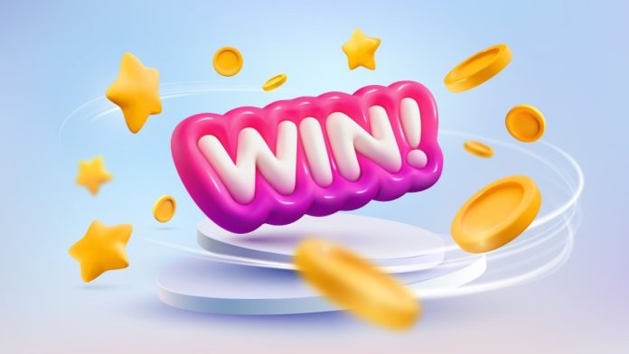 A stylized image of the word 'WIN' surrounded by stars, representing player retention