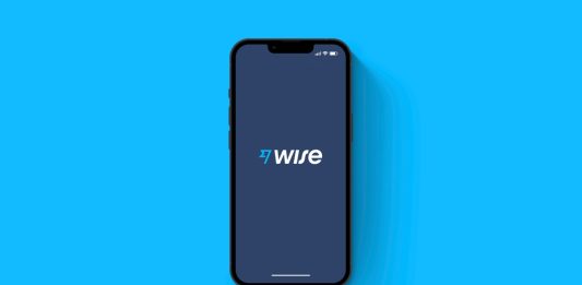An image of an iPhone displaying the Wise homepage