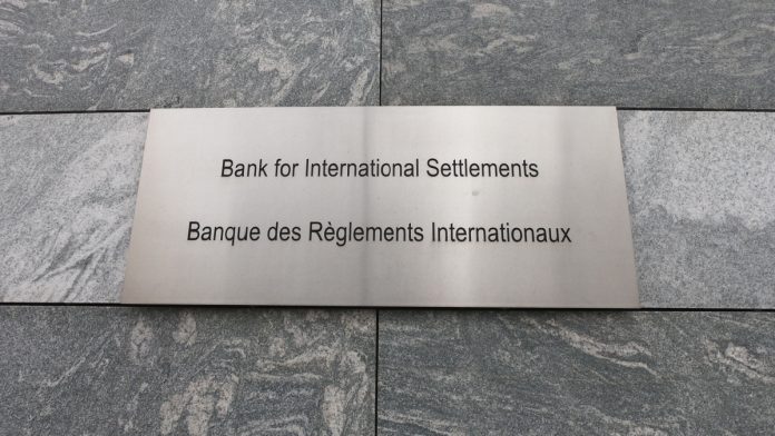 Basel / Switzerland – December 8, 2018: Sign with the name of the Bank for International Settlements - BIS - in Basel, Switzerland.