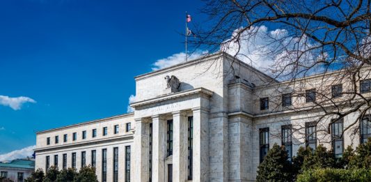Front facade of the US Federal Reserve