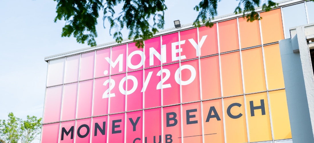 Image of the sign outside Money20/20 beach club