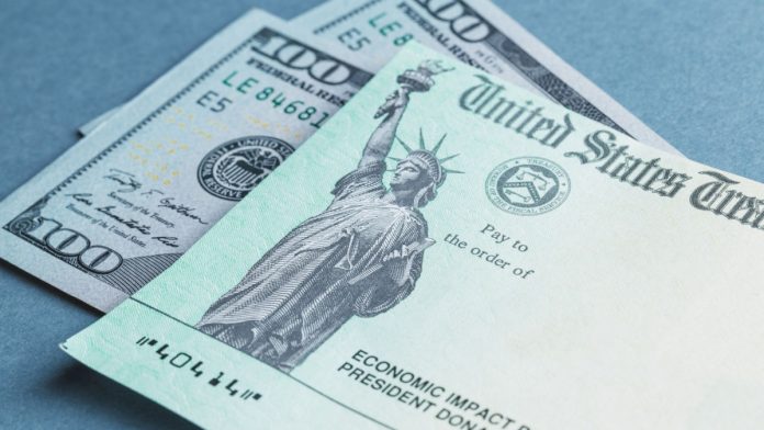 Image of a US stimulus cheque ahead of the calls for the treasury to eliminate cheques