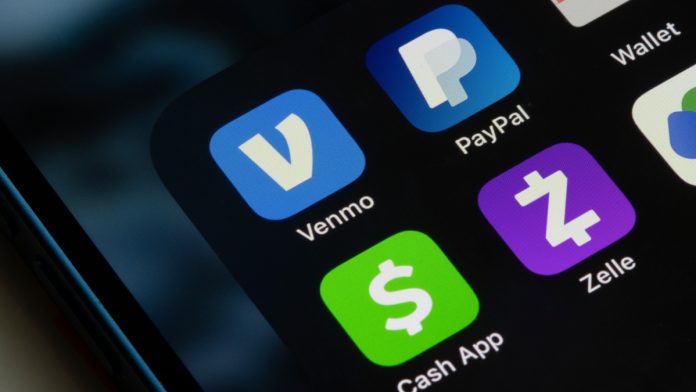 Image of the Venmo logo on an iPhone