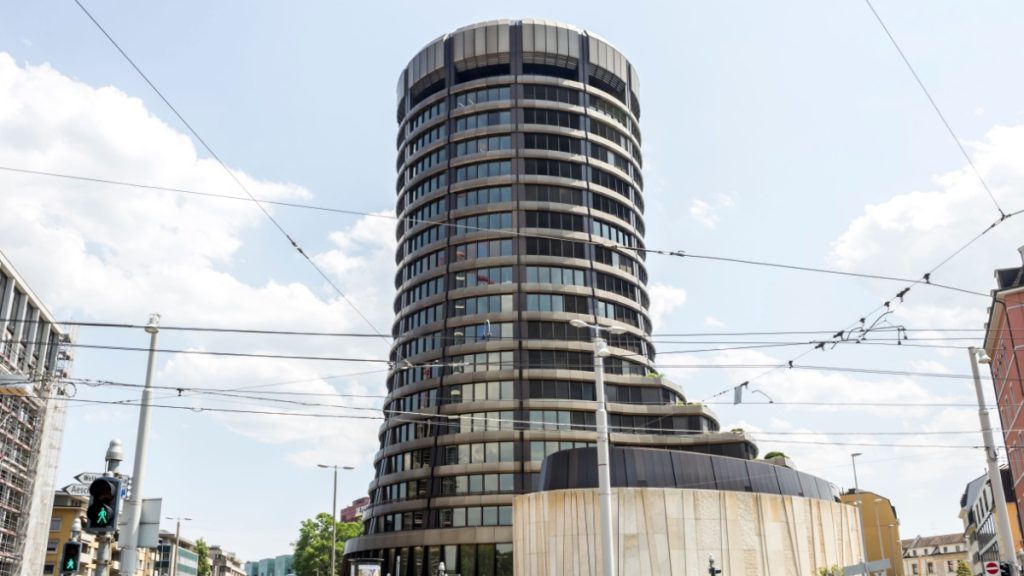 The Bank for International Settlements ( BIS ) building in Basel, has been asked to revise cryptoasset rules for banks