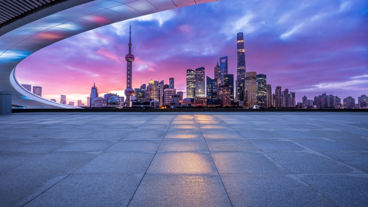 Image of Shanghai's skyline as China mulls launching a stablecoin