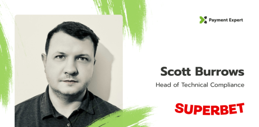 Head shot of Scott Burrows for his interview with Payment Expert on crypto