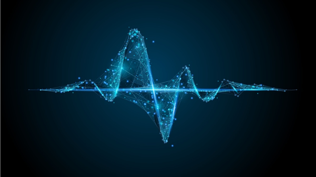 Image of a pulse wave with digital aspects, representing the decline in payment investment detailed in KPMG's pulse report