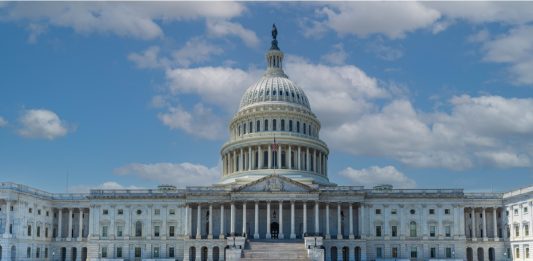 Image of the Capitol Building in washington, where 112 crypto firms have written to US Senators