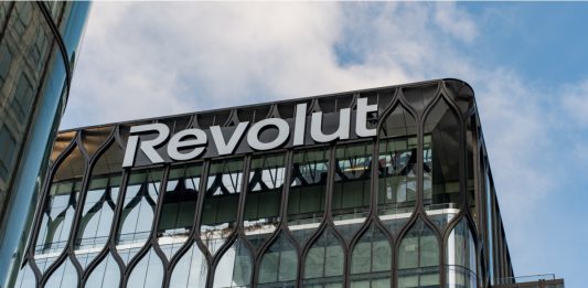 Revolut headquarters building in Canary Wharf, London, UK on 24 April 2025.