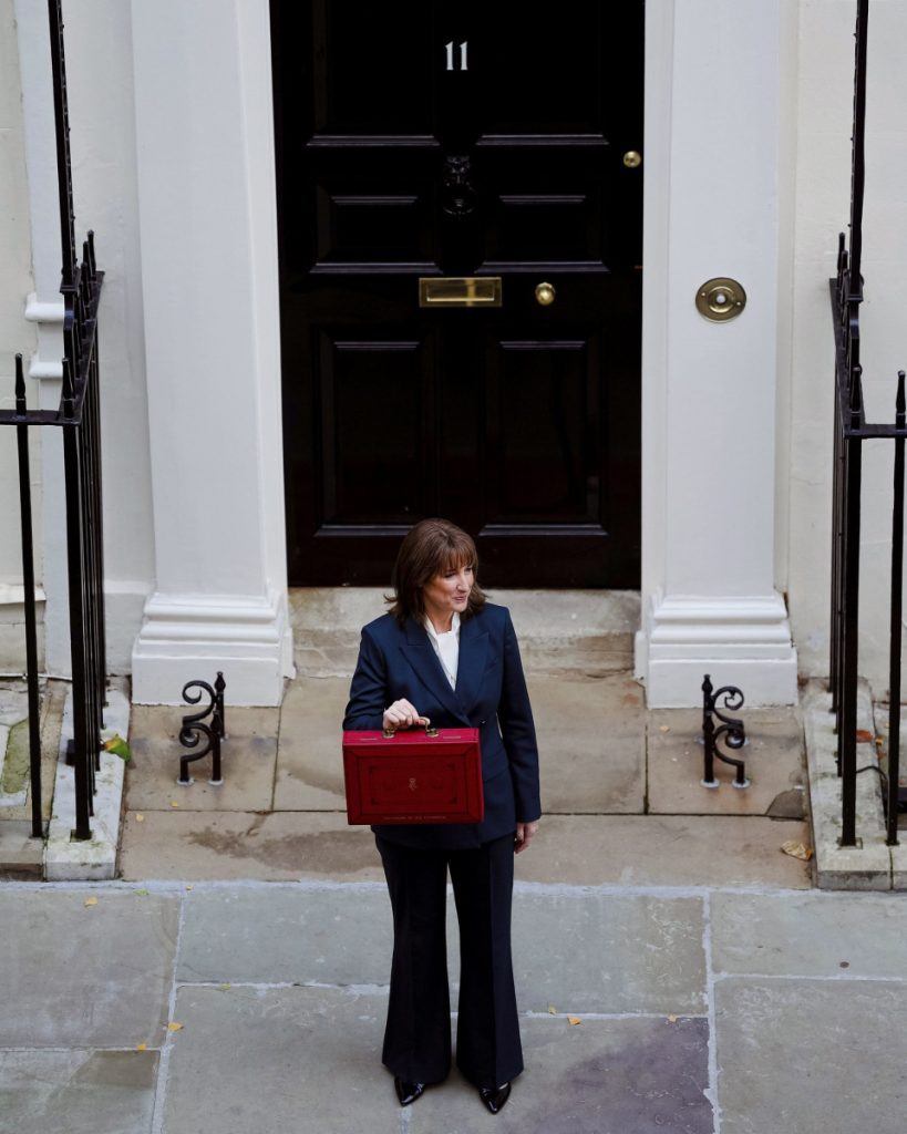 26/11/2025. London, United Kingdom. Chancellor of the Exchequer Rachel Reeves prepares to deliver her Budget from 11 Downing Street. Picture by Ben Dance / FCDO