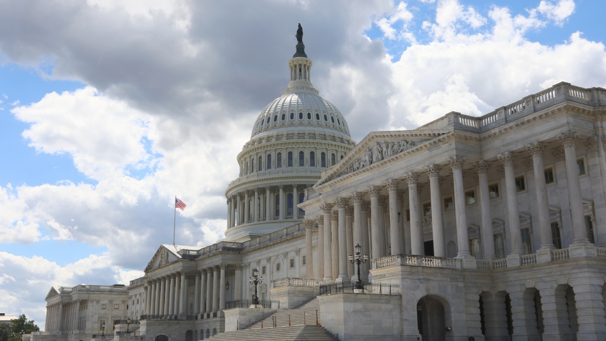 Washington, DC, USA - August 26, 2025: U.S. Capitol Building, home to Congress stands majestically on Capitol Hill Its striking Neoclassical dome is an iconic symbol of American democracy.