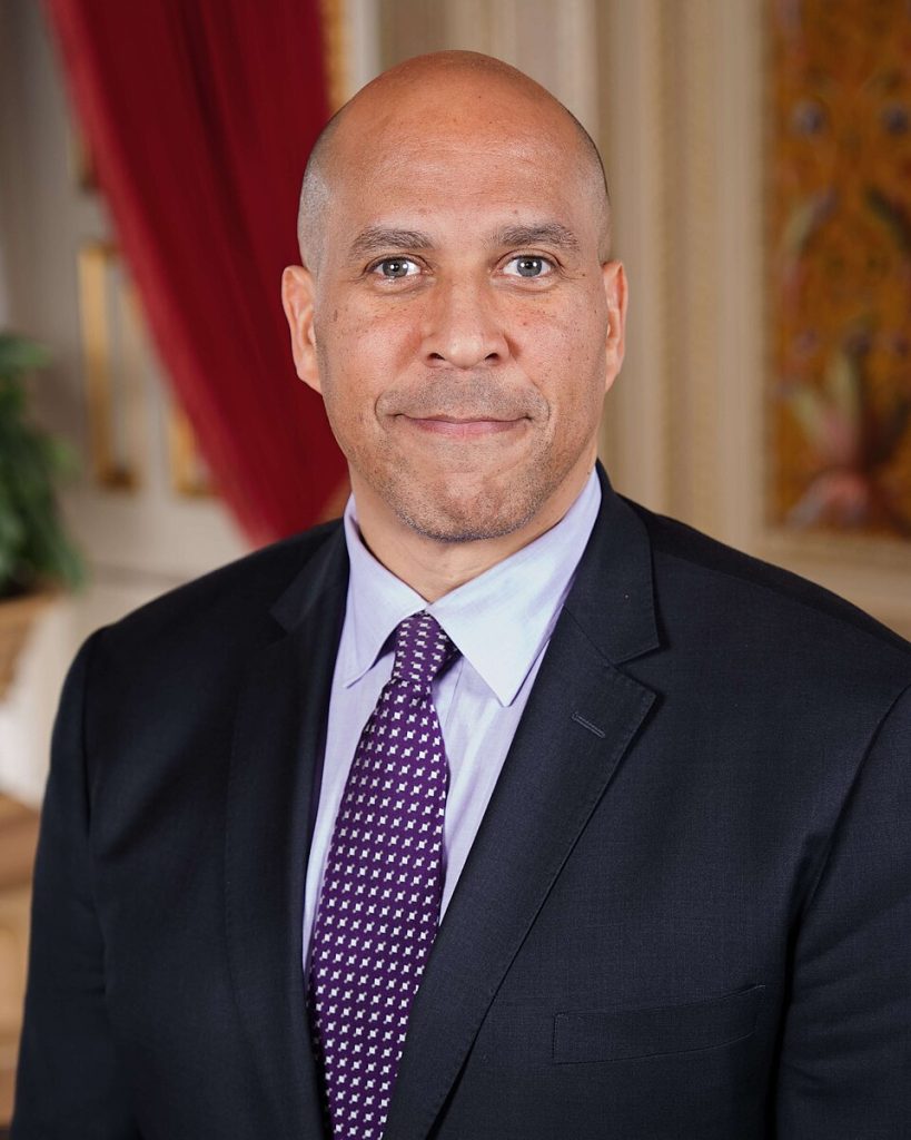 Official portrait of Cory Booker, U.S. senator for New Jersey.