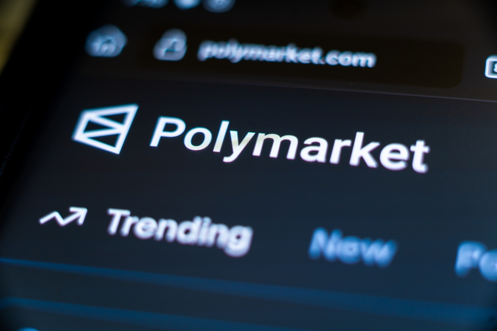 Denver, Colorado - June 18 2025: Polymarket on Screen Prediction Market Platform Displaying Real Time Event Trading and Betting Odds