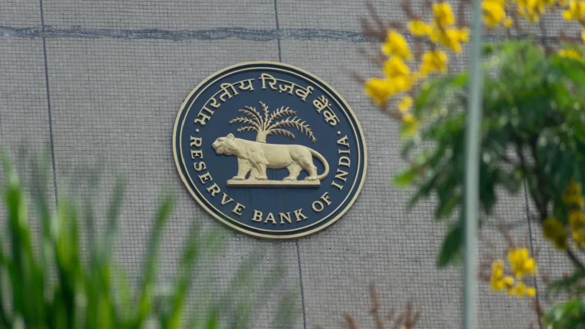 Reserve bank of India (RBI) logo.