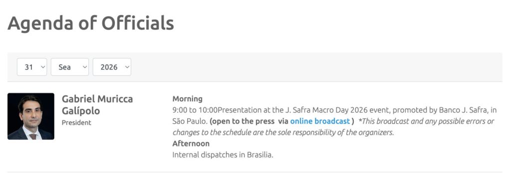 Reuters also reported that ByteDance (TikTok) Global Payments Head Liao Baohua met Brazilian Central Bank Chief Gabriel Galipolo in Brasília on 31 March, citing his public calendar.