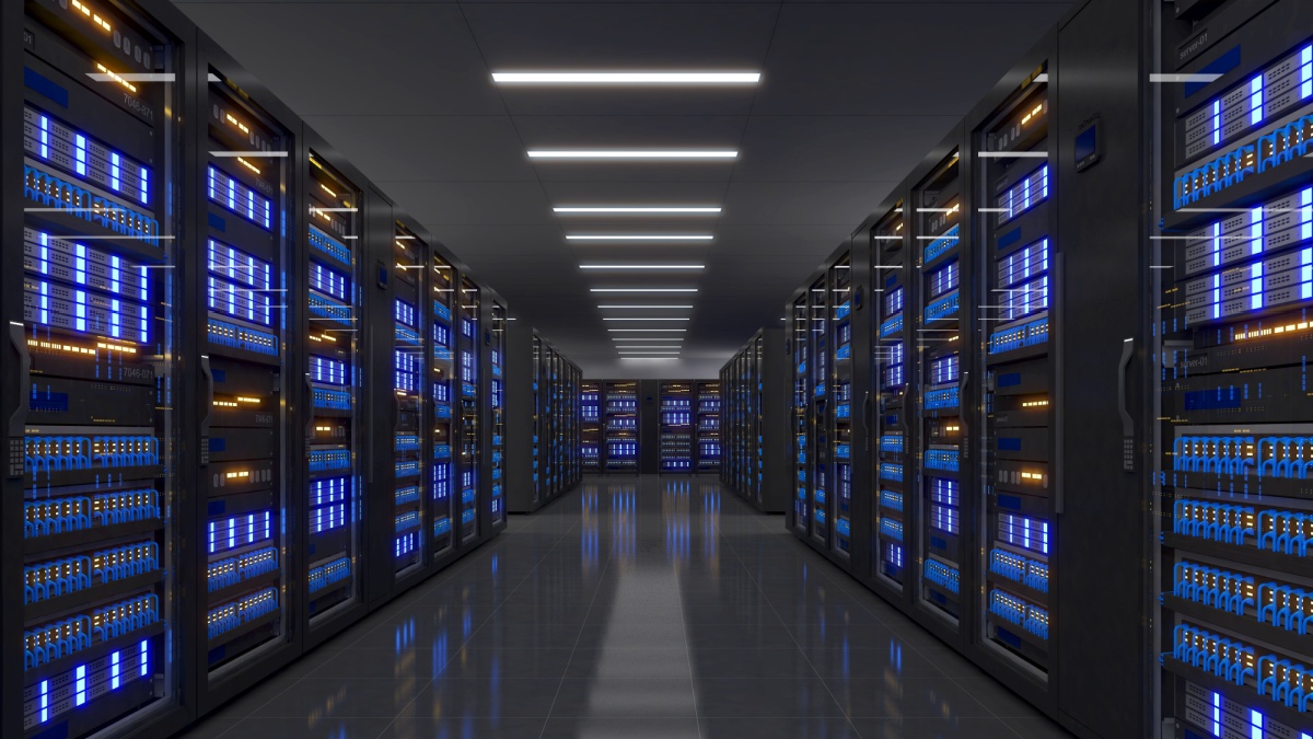 Image of a data centre after Coinbase reported AWS server overheat