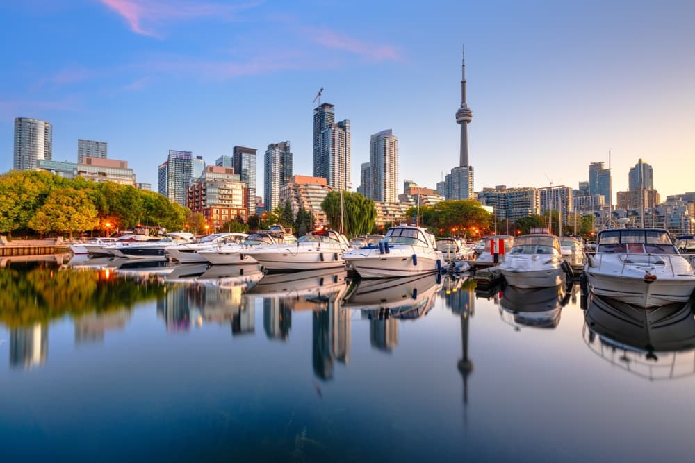 Skyline of Toronto, viewed from the port
