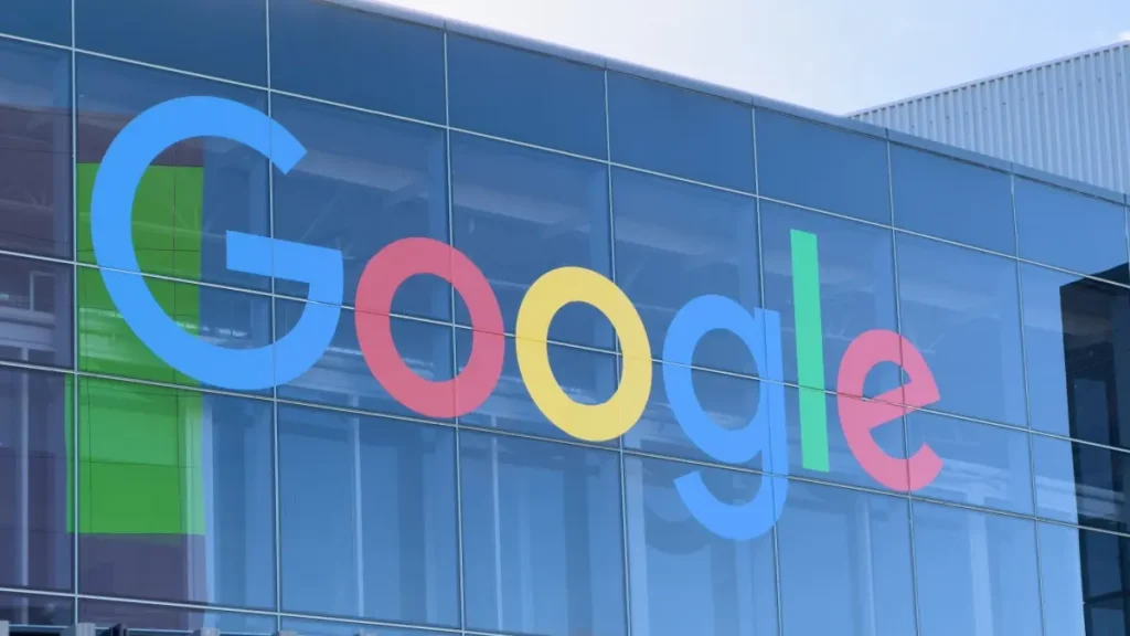 Google Logo On Glass Building Exterior.