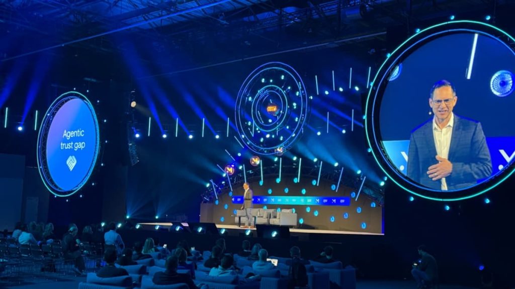  P.J. Linarducci, VP of Consumer Payments at Google at Money20/20.