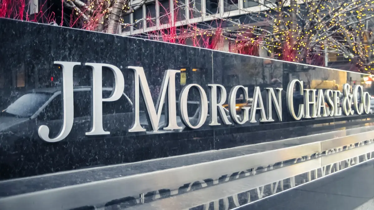 JP Morgan Chase sign.