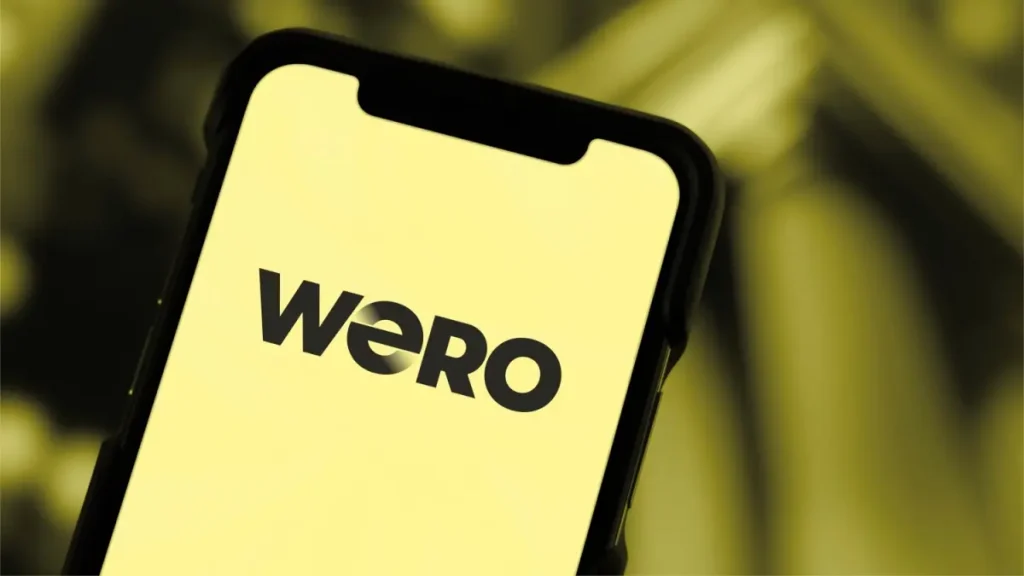 Wero logo on a smartphone screen.