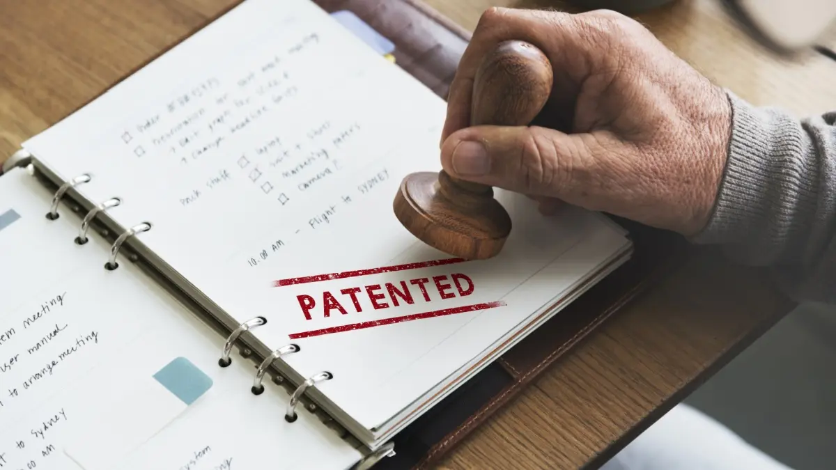 Patented Brand Identity License Product Copyright stamp.