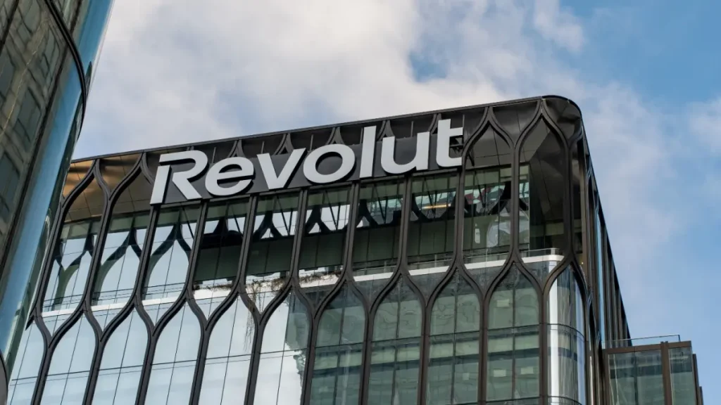 Revolut headquarters building in Canary Wharf, London, UK on 24 April 2025.