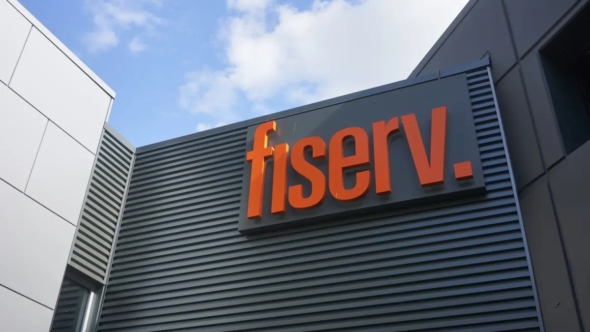 The Fiserv sign is seen at its office in Beaverton, Oregon.
