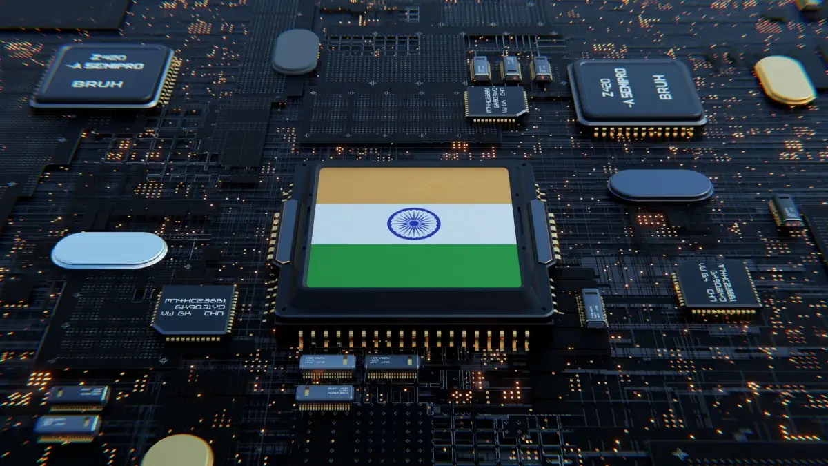 Processor, CPU or Chip With the Flag of India