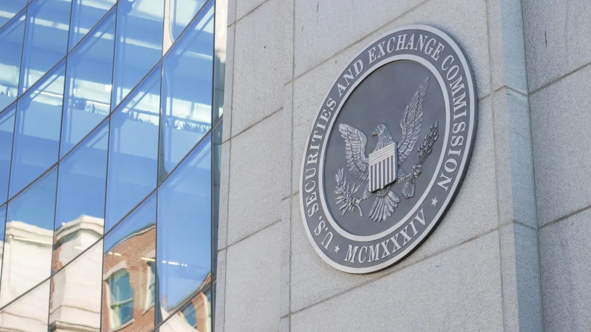 Washington, DC, USA - June 25, 2022: Closeup of the seal of the United States Securities and Exchange Commission (SEC) seen at its headquarters in Washington, DC.