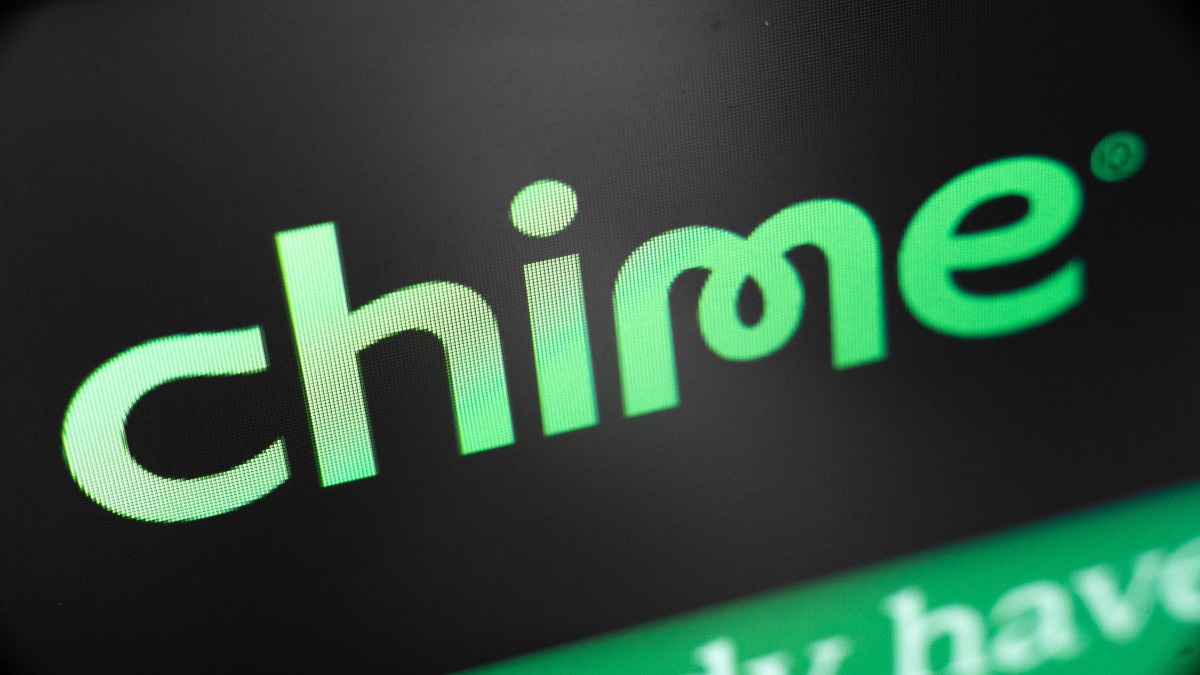 Chime Logo Displayed on Sleek Demo Screen.